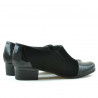 Pantofi casual dama 651 lac negru combinat