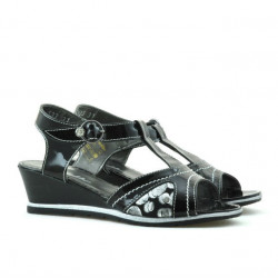 Sandale copii 533 lac negru combinat