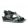 Sandale copii 533 lac negru combinat