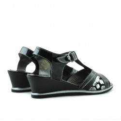 Sandale copii 533 lac negru combinat