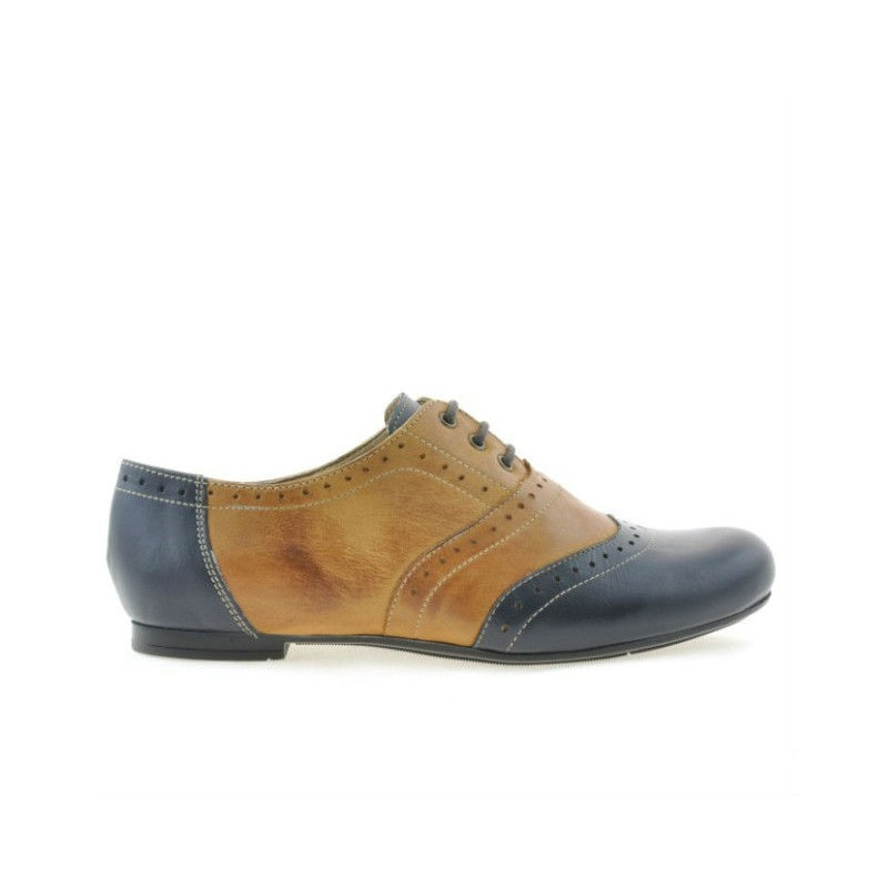 Pantofi casual dama 186 indigo+maro