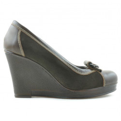 Pantofi casual dama 178 cafe combinat