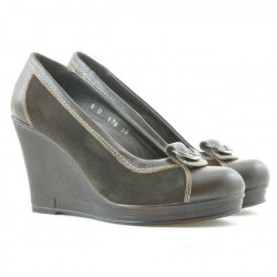 Pantofi casual dama 178 cafe combinat