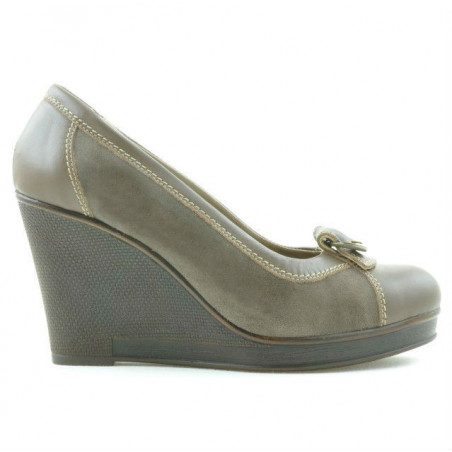 Pantofi casual dama 178 capucino combinat
