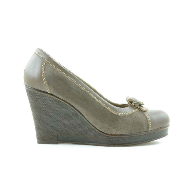 Pantofi casual dama 178 capucino combinat