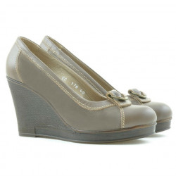 Pantofi casual dama 178 capucino combinat