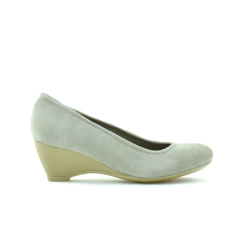 Pantofi casual dama 152-1 nisip velur