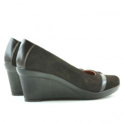Pantofi casual dama 647 cafe velur