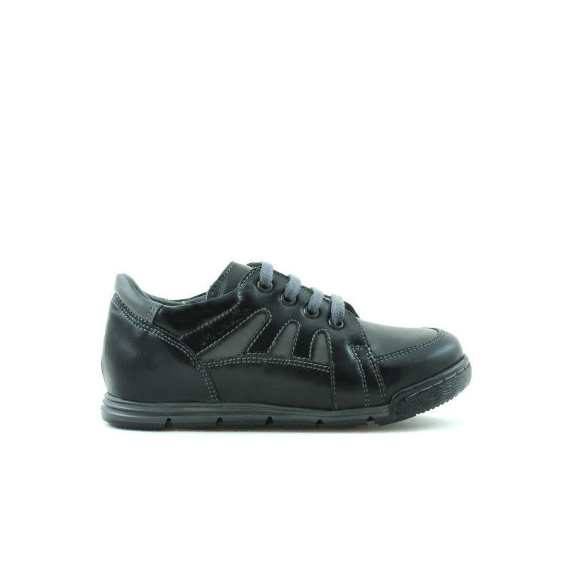 Pantofi copii mici 04c negru+gri