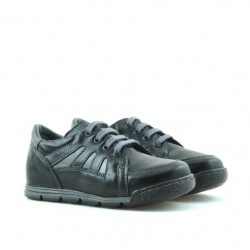 Pantofi copii mici 04c negru+gri