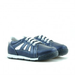 Pantofi copii mici 04c indigo+alb