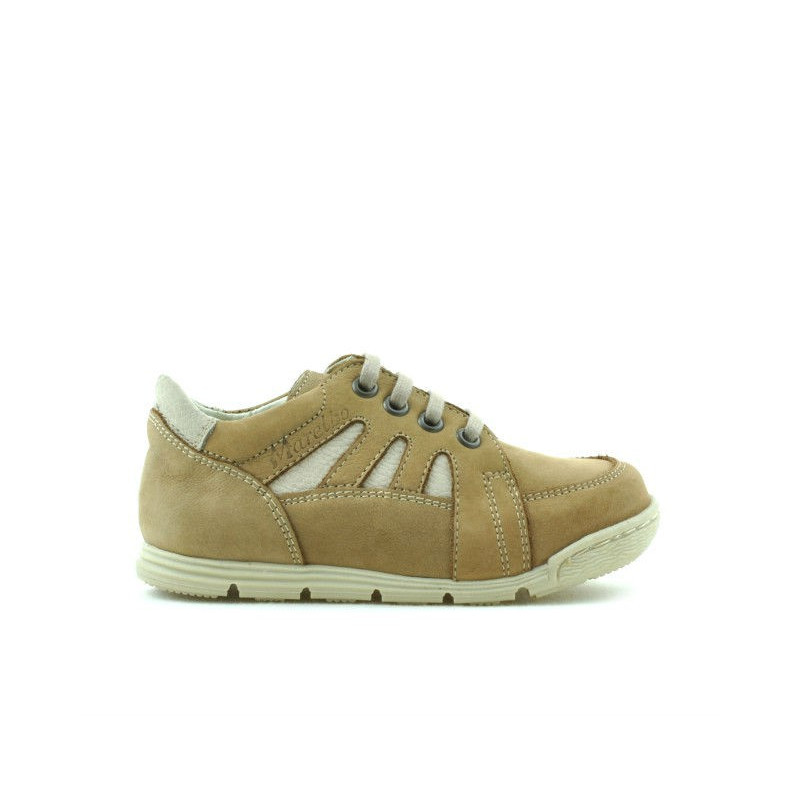 Pantofi copii mici 04c bufo maro+bej