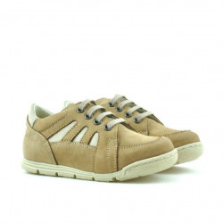 Pantofi copii mici 04c bufo maro+bej