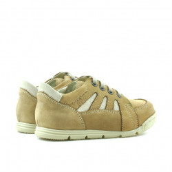 Pantofi copii mici 04c bufo maro+bej