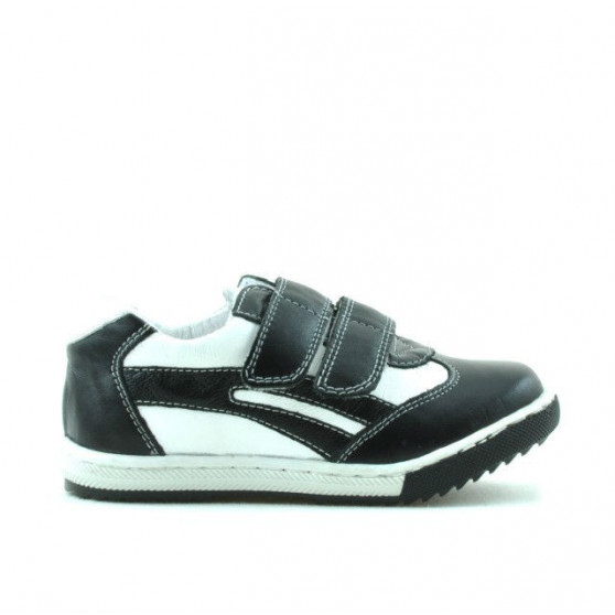 Pantofi copii mici 16c negru+alb Pantofi copii mici 16c negru+alb