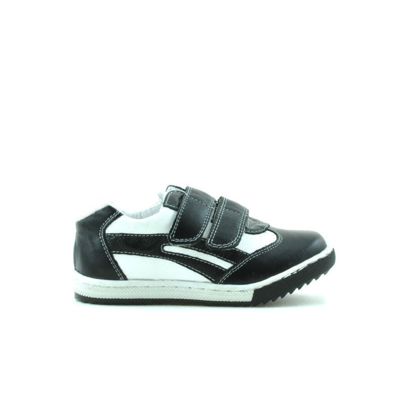 Pantofi copii mici 16c negru+alb