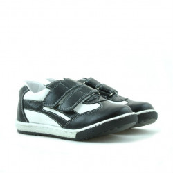 Pantofi copii mici 16c negru+alb