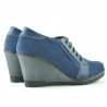 Pantofi casual dama 625 indigo velur combinat