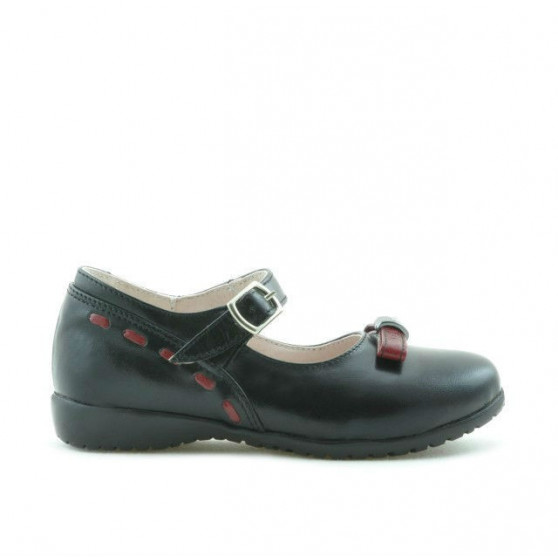 Pantofi copii mici 12c negru+bordo Pantofi copii mici 12c negru+bordo