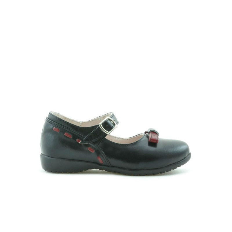 Pantofi copii mici 12c negru+bordo