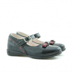 Pantofi copii mici 12c negru+bordo