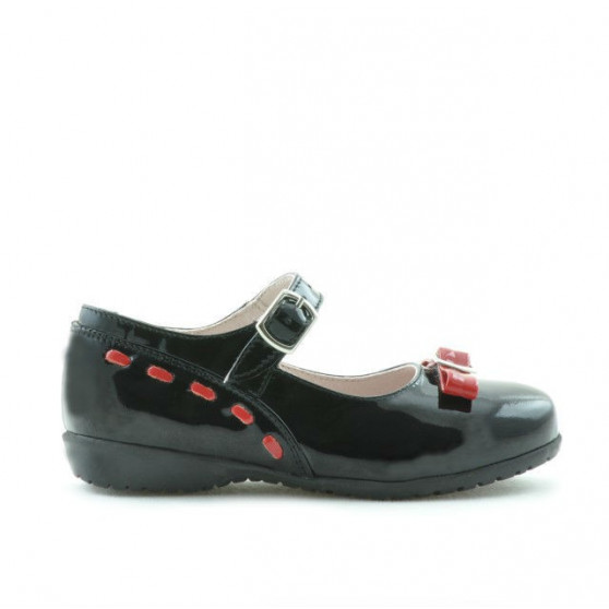 Pantofi copii mici 12c lac negru+rosu Pantofi copii mici 12c lac negru+rosu