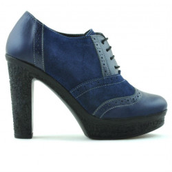 Pantofi casual dama 637 indigo combinat