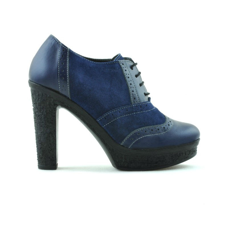 Pantofi casual dama 637 indigo combinat