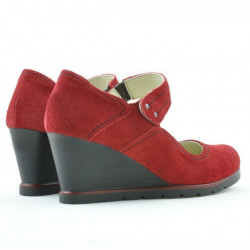 Pantofi casual dama 199 rosu velur
