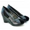 Pantofi casual dama 174 negru combinat