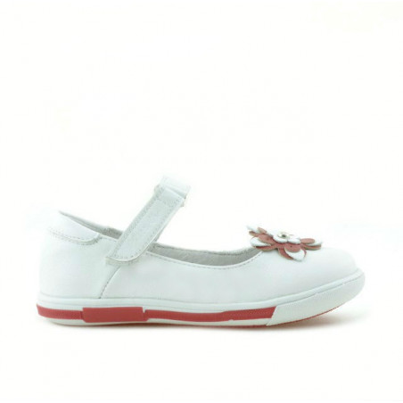 Pantofi copii mici 06c alb+rosu