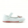 Pantofi copii mici 06c alb+rosu
