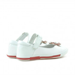 Pantofi copii mici 06c alb+rosu