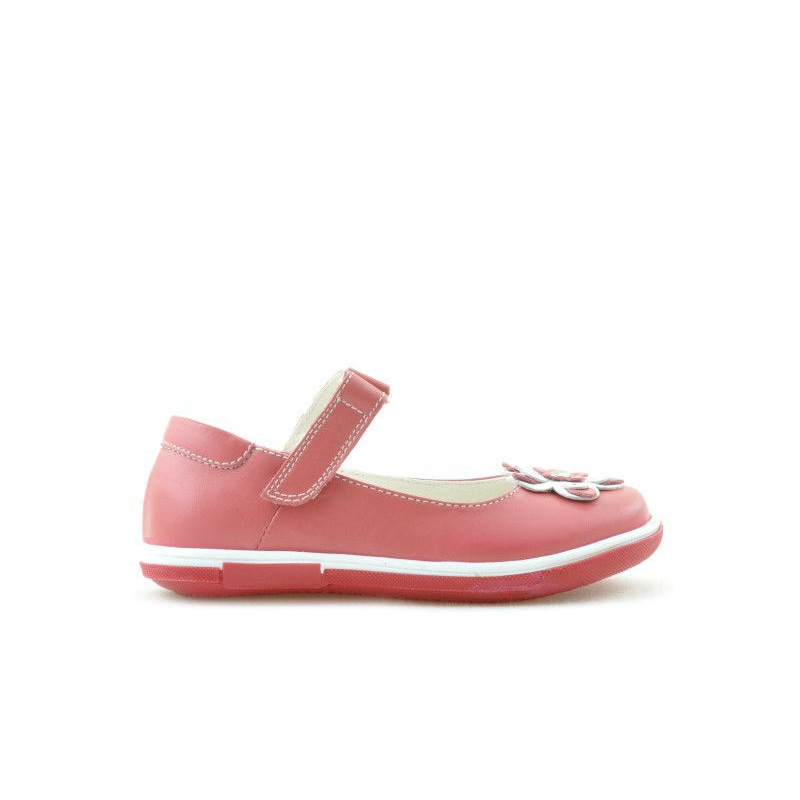 Pantofi copii mici 06c rosu corai+alb