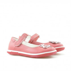 Pantofi copii mici 06c rosu corai+alb