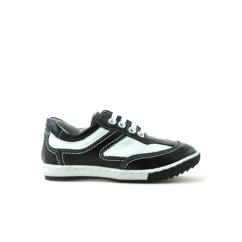 Pantofi copii mici 15c negru+alb