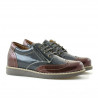 Pantofi copii 154 lac bordo combinat
