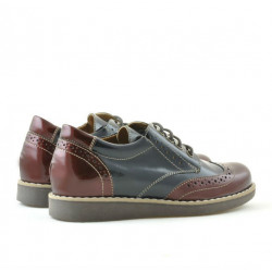 Pantofi copii 154 lac bordo combinat
