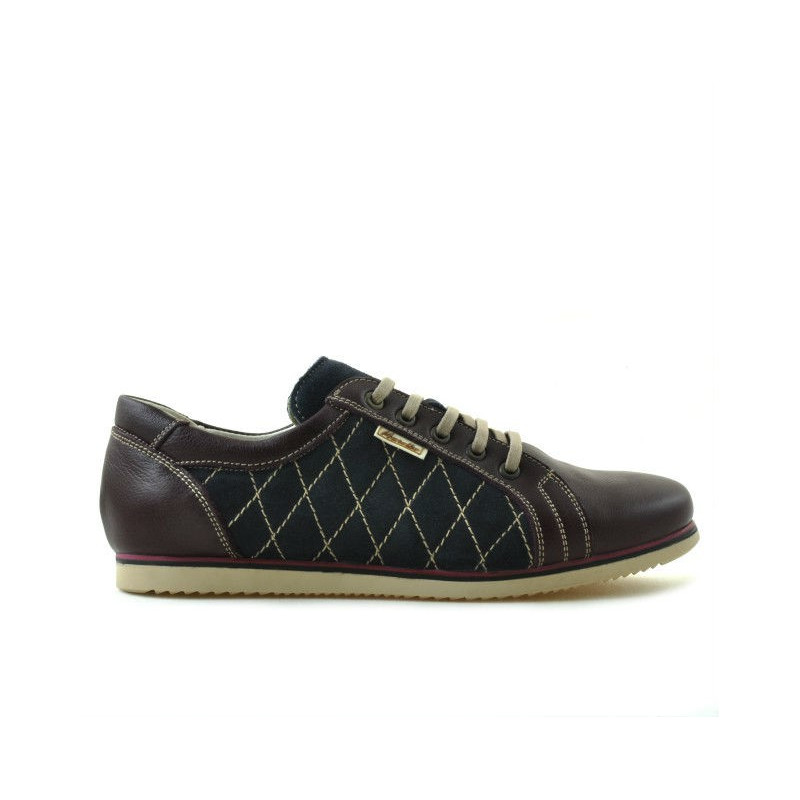Pantofi sport dama 648 bordo+indigo