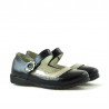 Pantofi copii mici 19c lac negru+bej