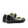 Pantofi copii mici 19c lac negru+bej