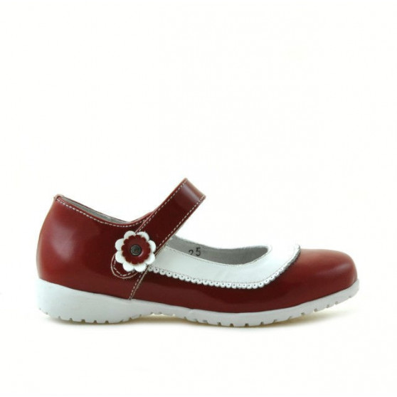 Pantofi copii mici 19c lac rosu+alb