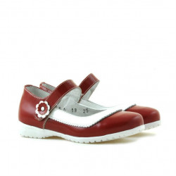 Pantofi copii mici 19c lac rosu+alb