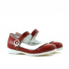 Pantofi copii mici 19c lac rosu+alb