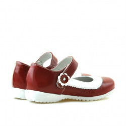 Pantofi copii mici 19c lac rosu+alb