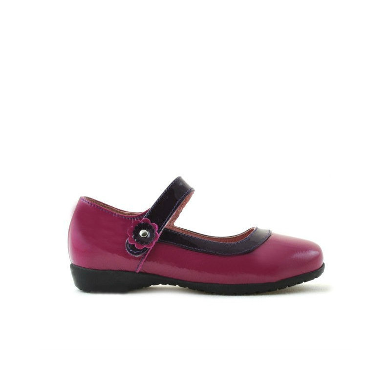 Pantofi copii mici 19c lac roz+mov