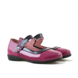 Pantofi copii mici 19c lac roz+mov