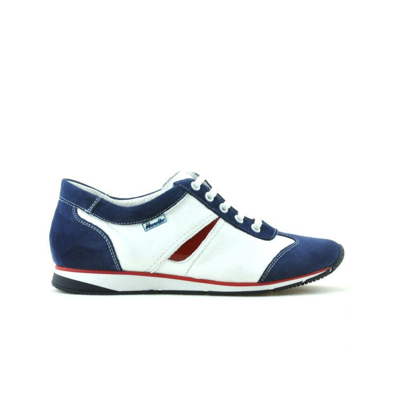 Pantofi sport dama 196 indigo velur+alb