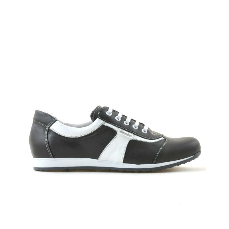 Pantofi sport dama 191 gri+alb