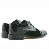 Pantofi eleganti adolescenti 391 velur negru combinat